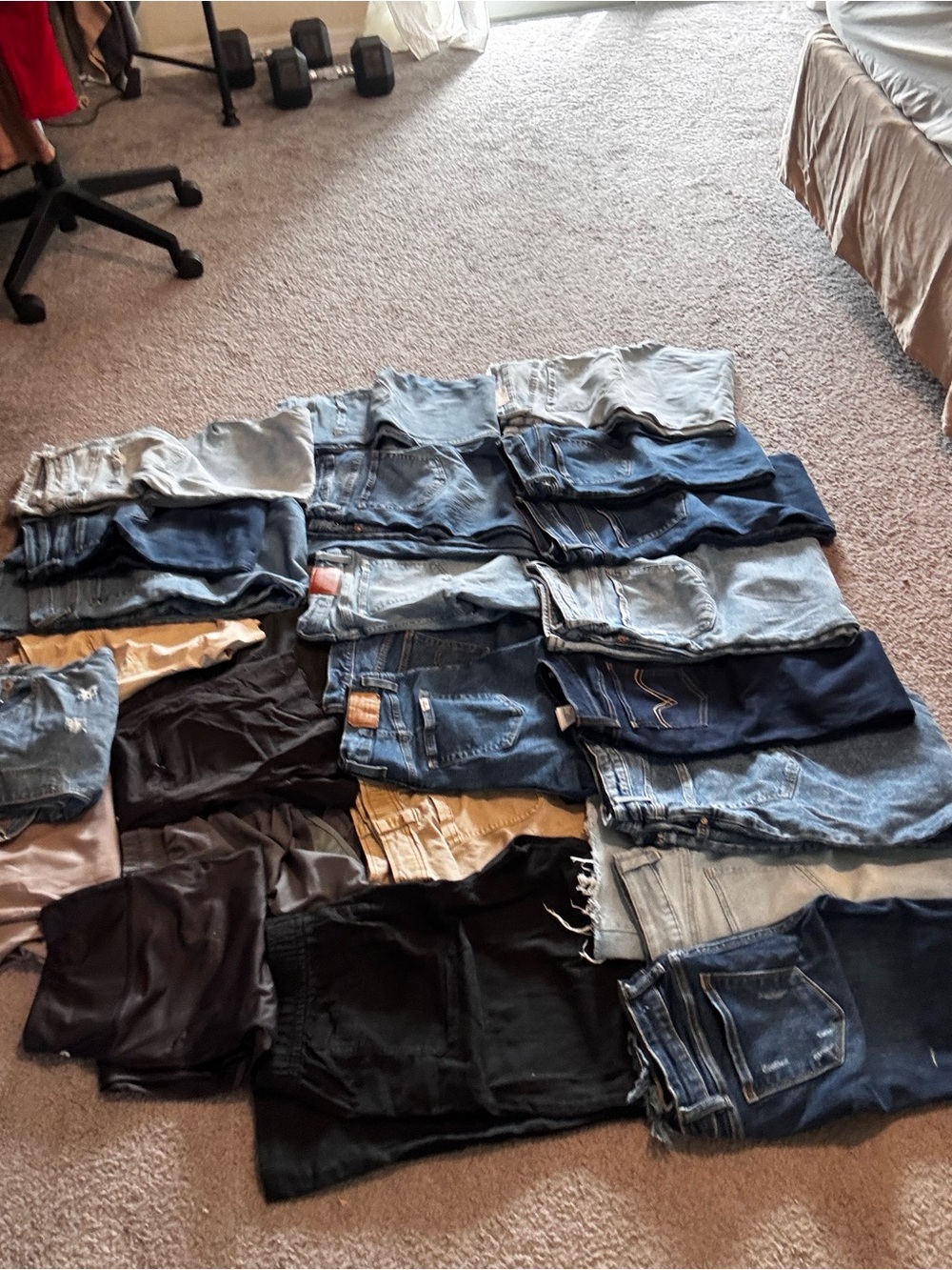 Women’s Mixed Denim & Casual Jeans - Black, Blue, Tan (bundle)